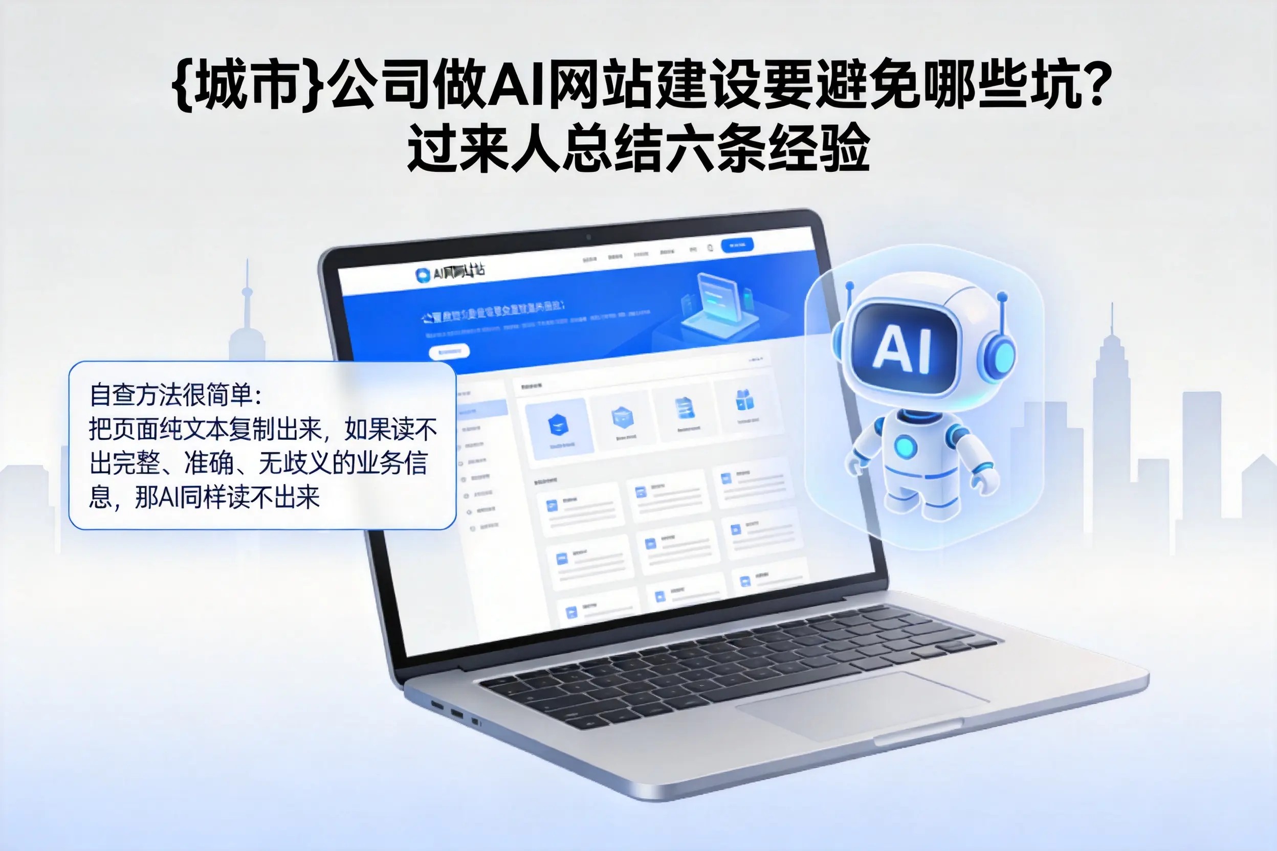 云浮公司做AI网站建设要避免哪些坑?过来人总结六条经验