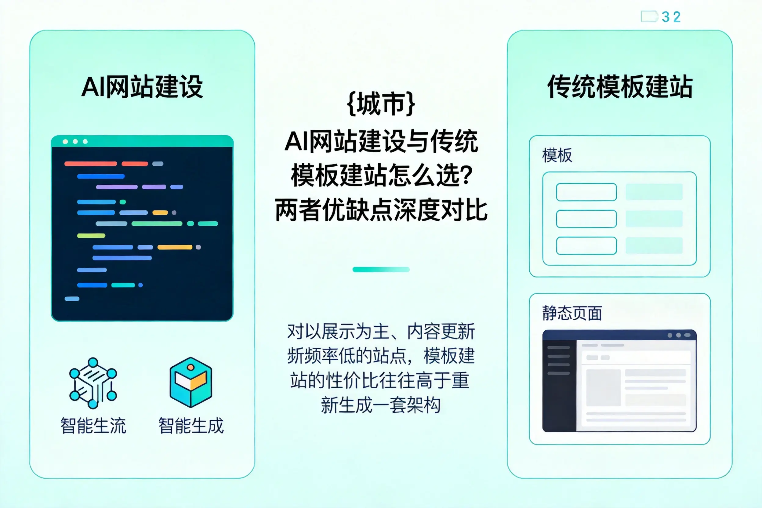 云浮AI网站建设与传统模板建站怎么选？两者优缺点深度对比