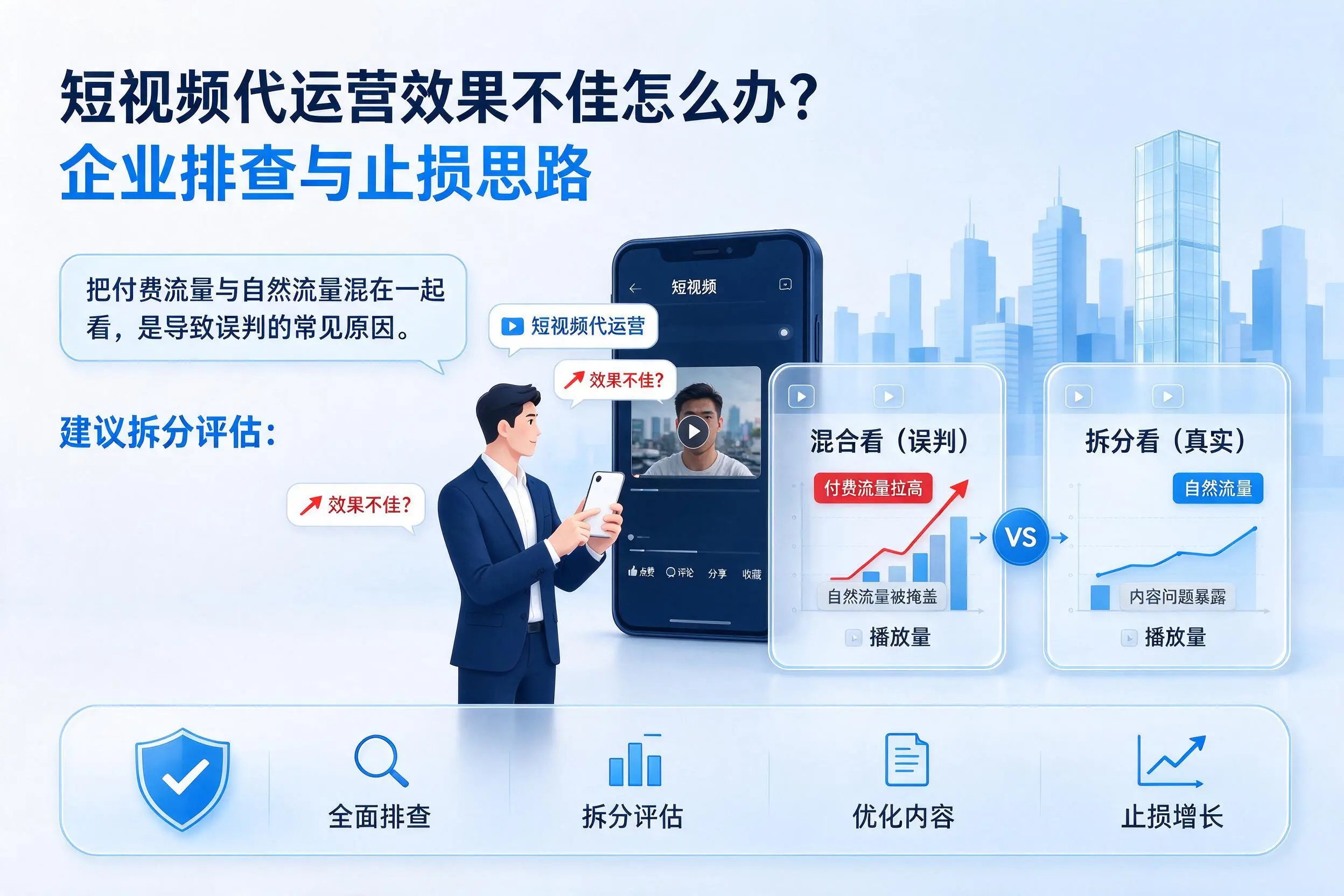 短视频代运营效果不佳怎么办?云浮企业排查与止损思路