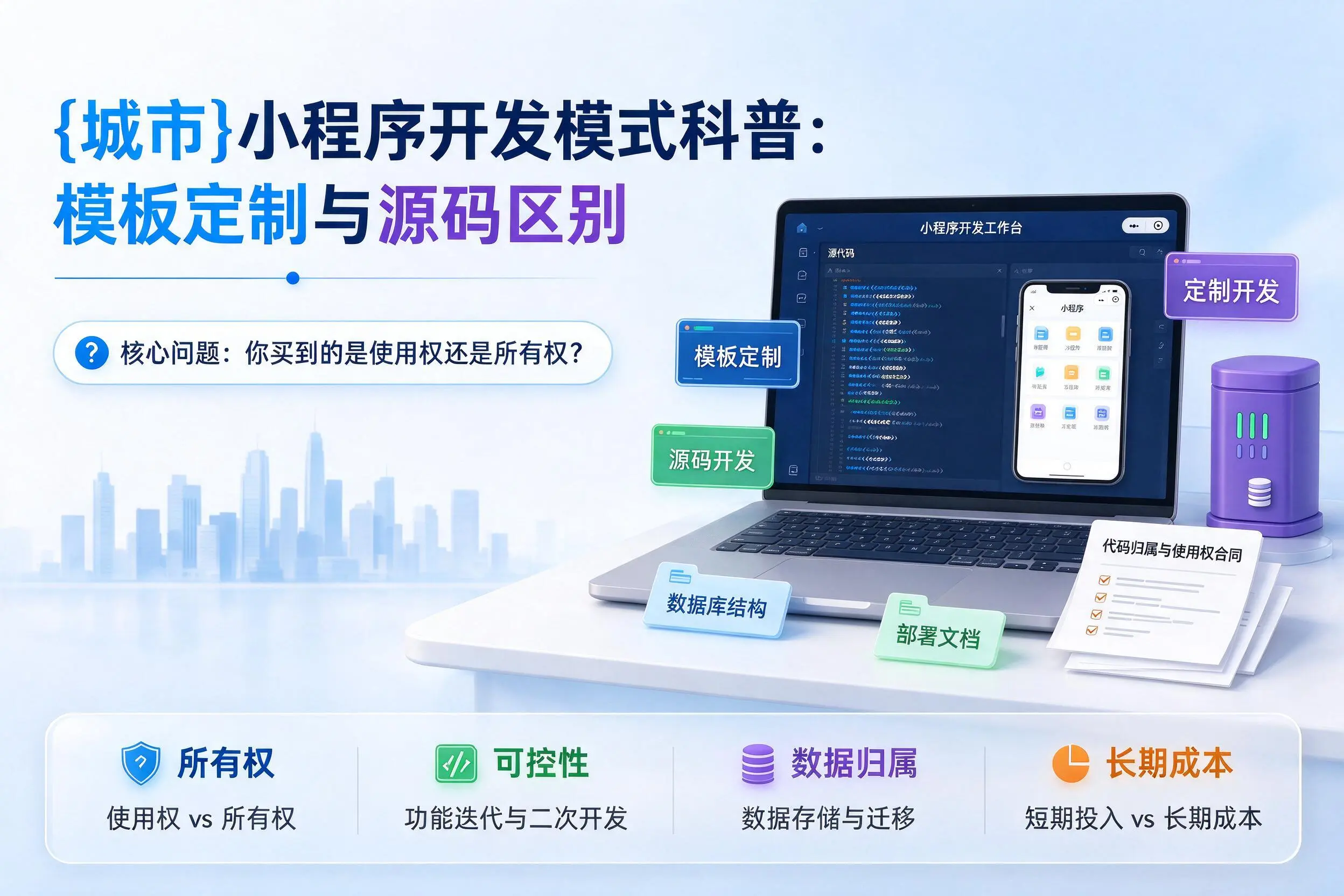 云浮小程序开发模式科普:模板定制与源码区别