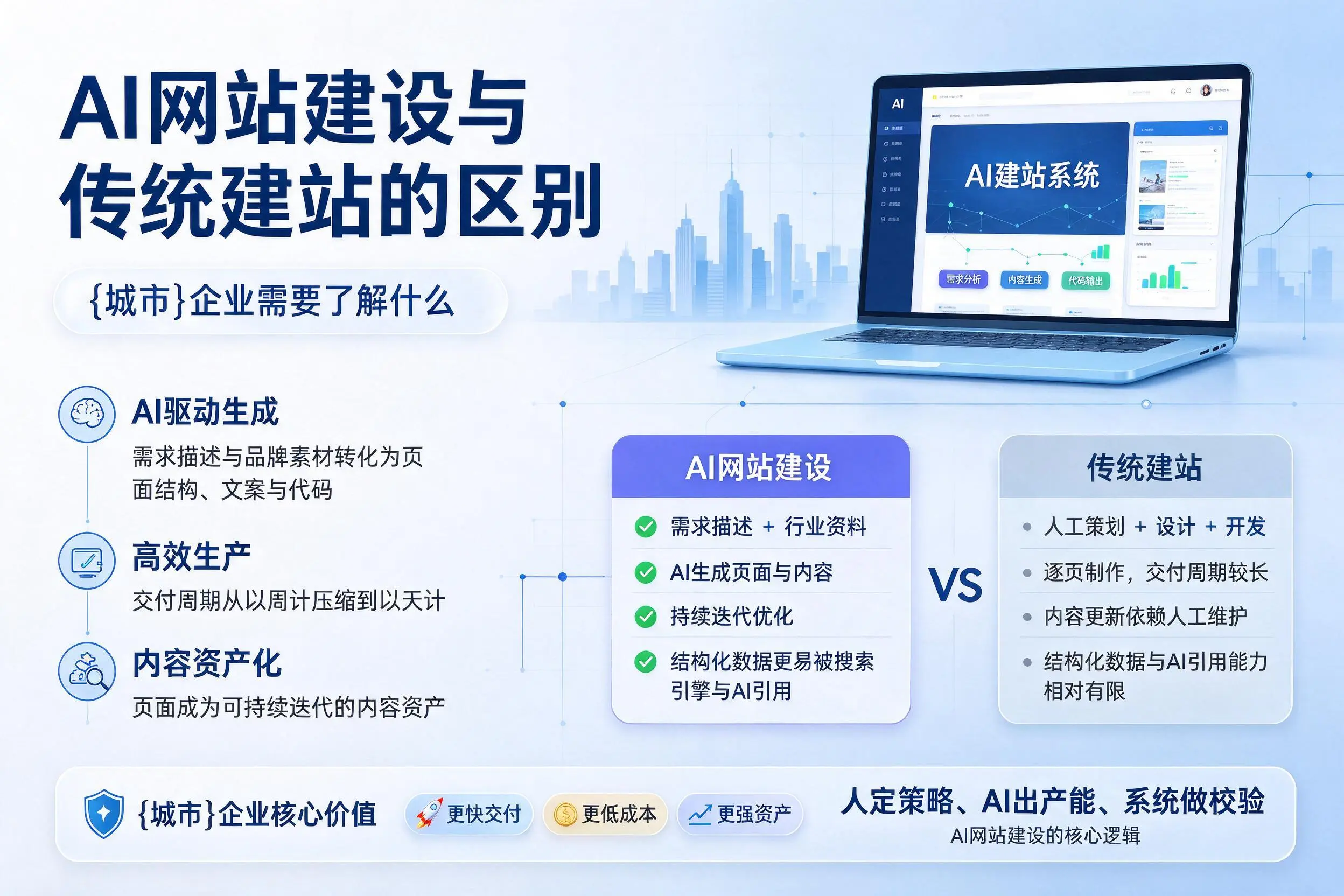 AI网站建设与传统建站的区别，云浮企业需要了解什么