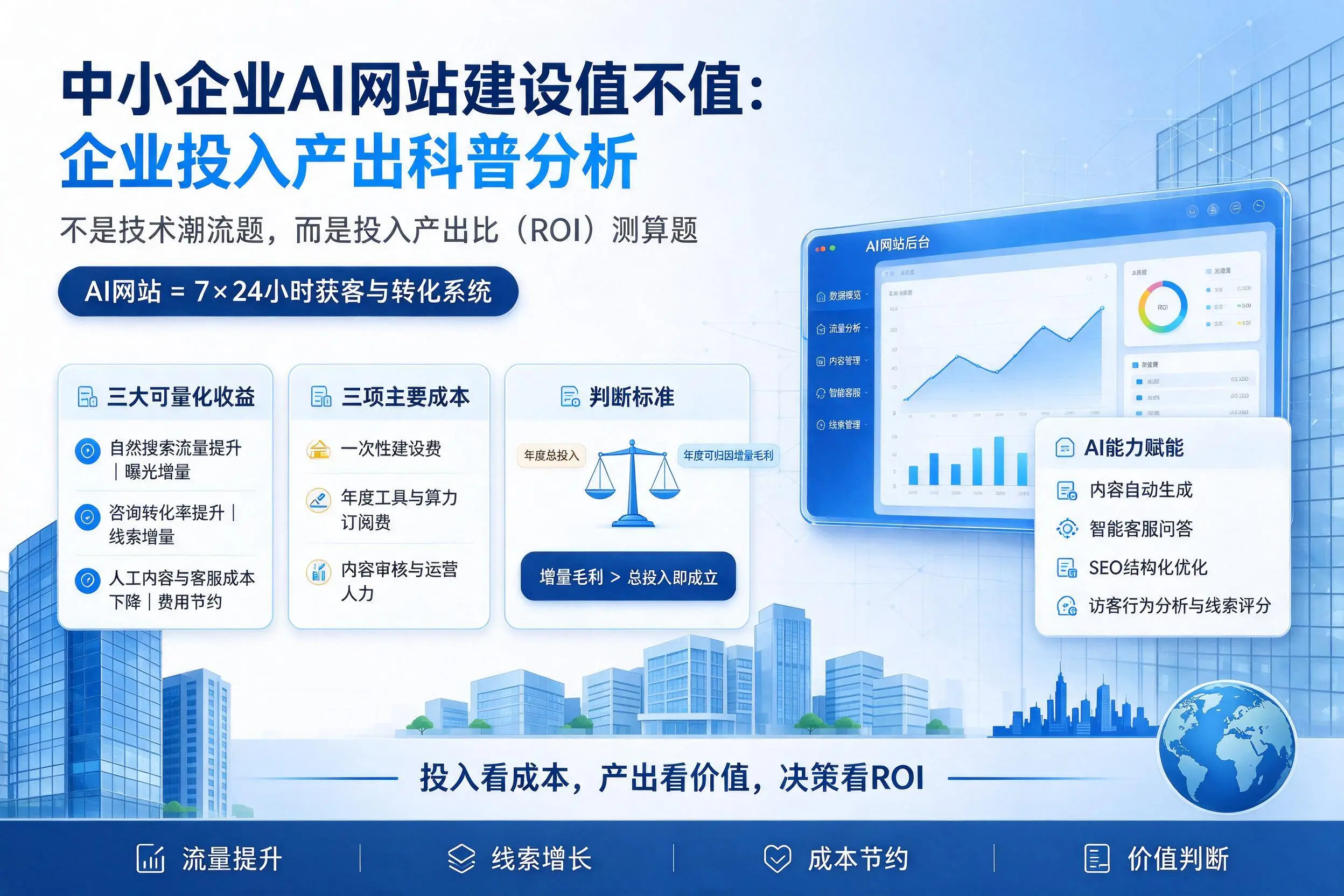 中小企业AI网站建设值不值:云浮企业投入产出科普分析