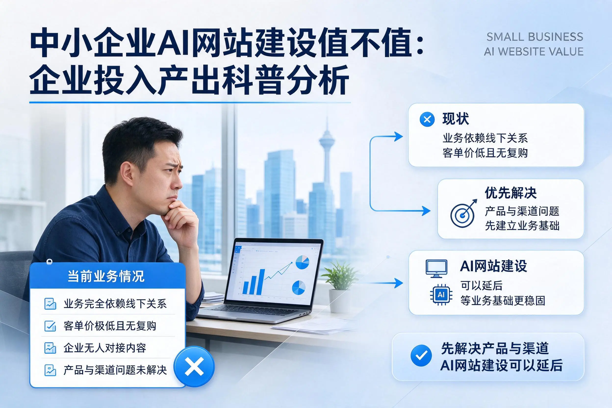 中小企业AI网站建设值不值:云浮企业投入产出科普分析
