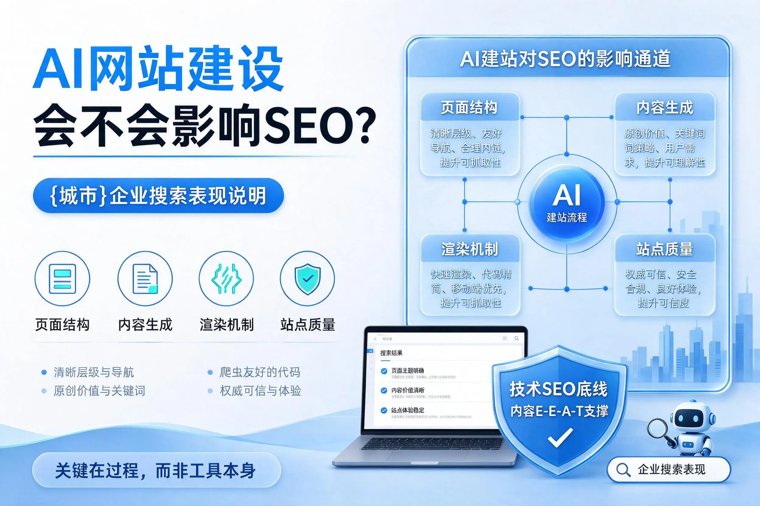 AI网站建设会不会影响SEO?云浮企业搜索表现说明