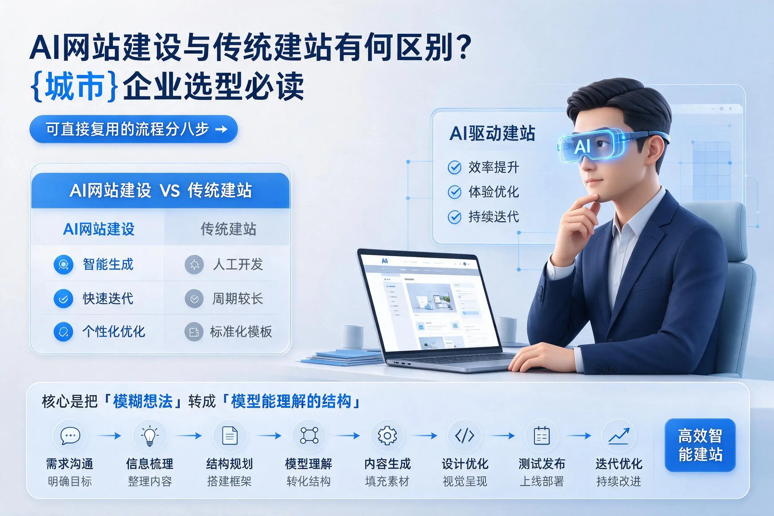 AI网站建设与传统建站有何区别?云浮企业选型必读