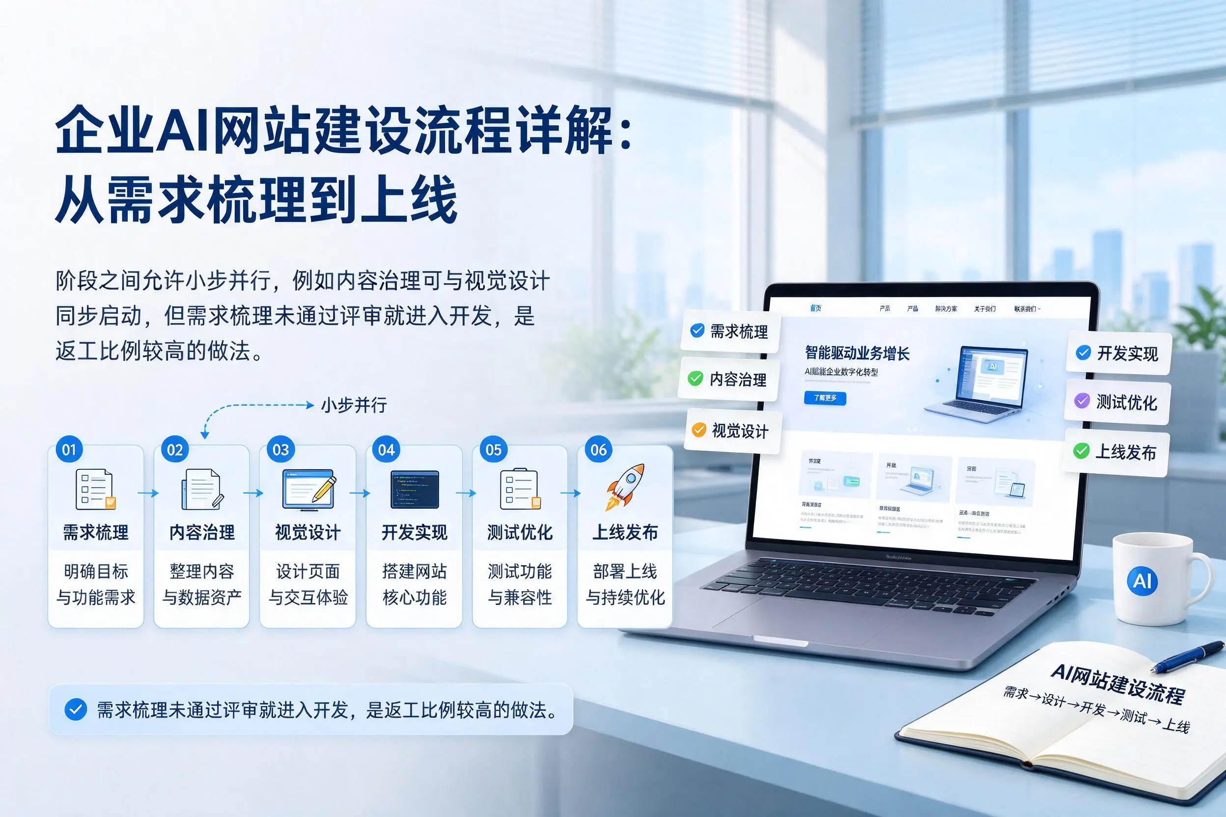 云浮企业AI网站建设流程详解：从需求梳理到上线