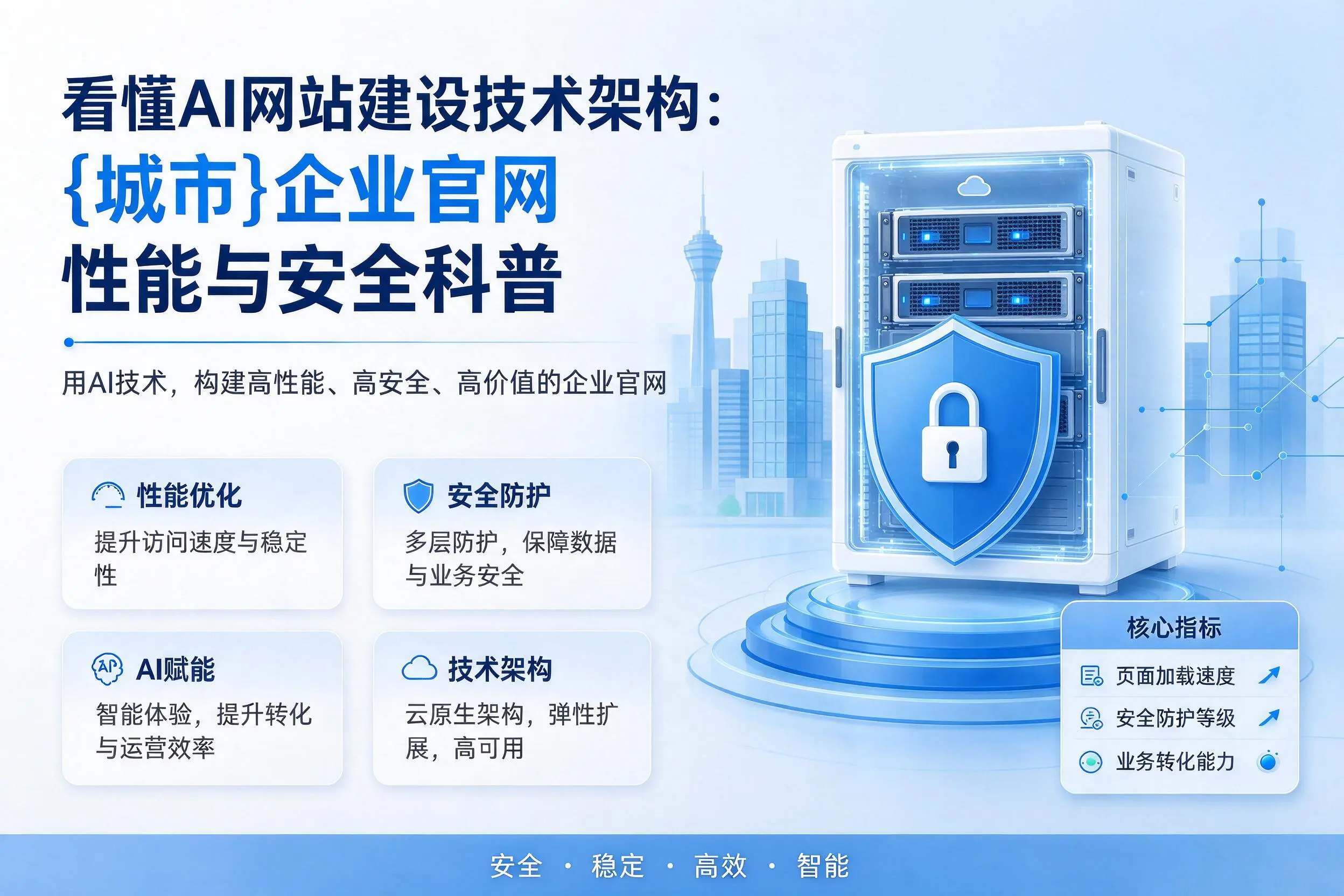 看懂AI网站建设技术架构:云浮企业官网性能与安全科普