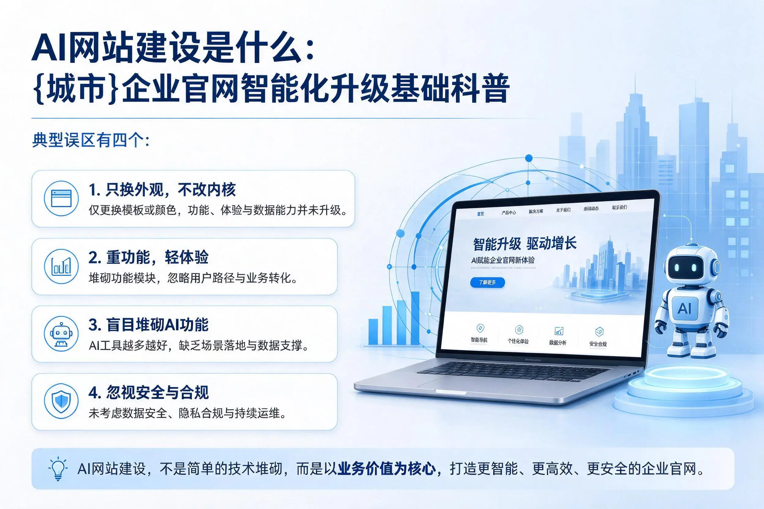 AI网站建设是什么：云浮企业官网智能化升级基础科普