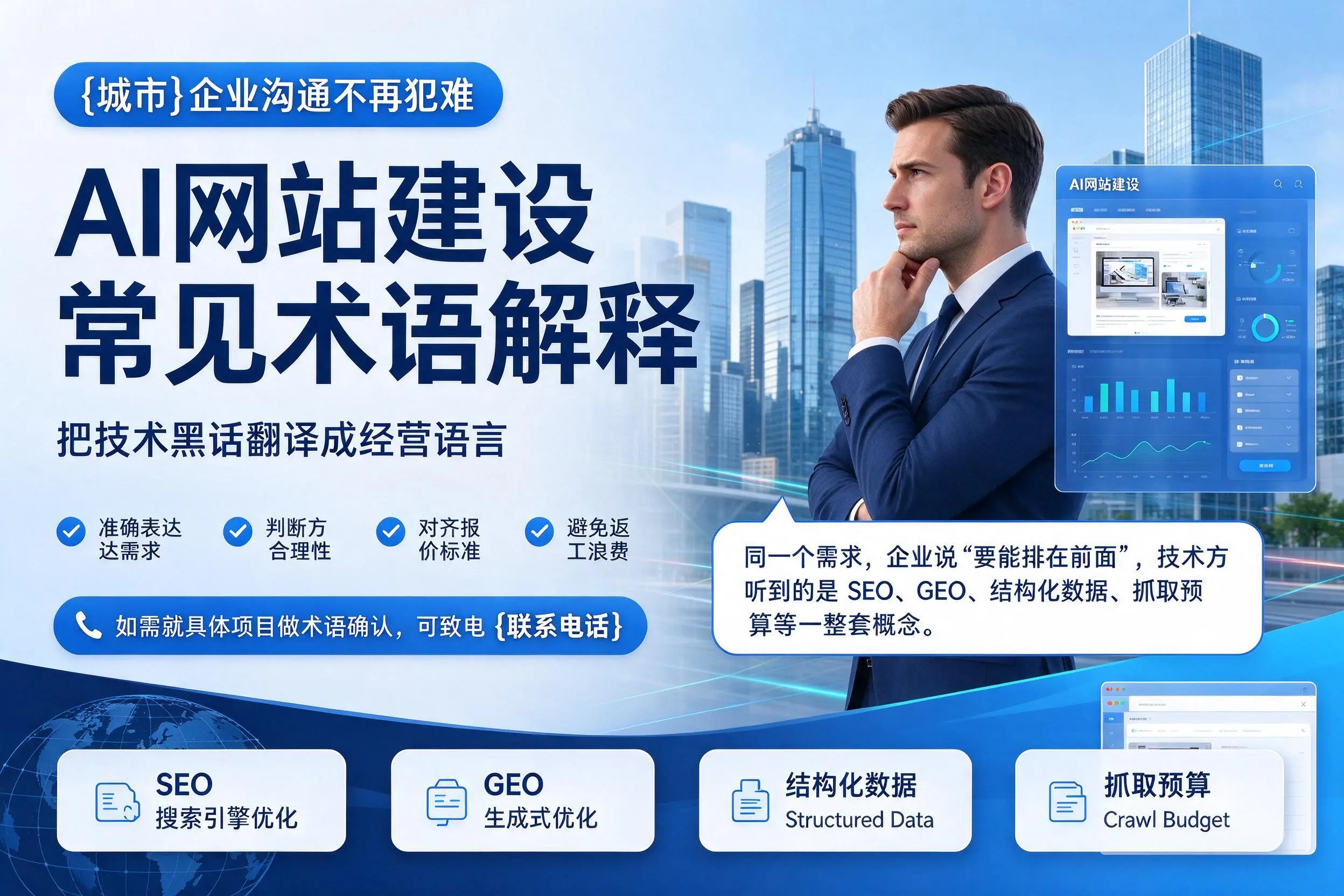 AI网站建设常见术语解释，云浮企业沟通不再犯难