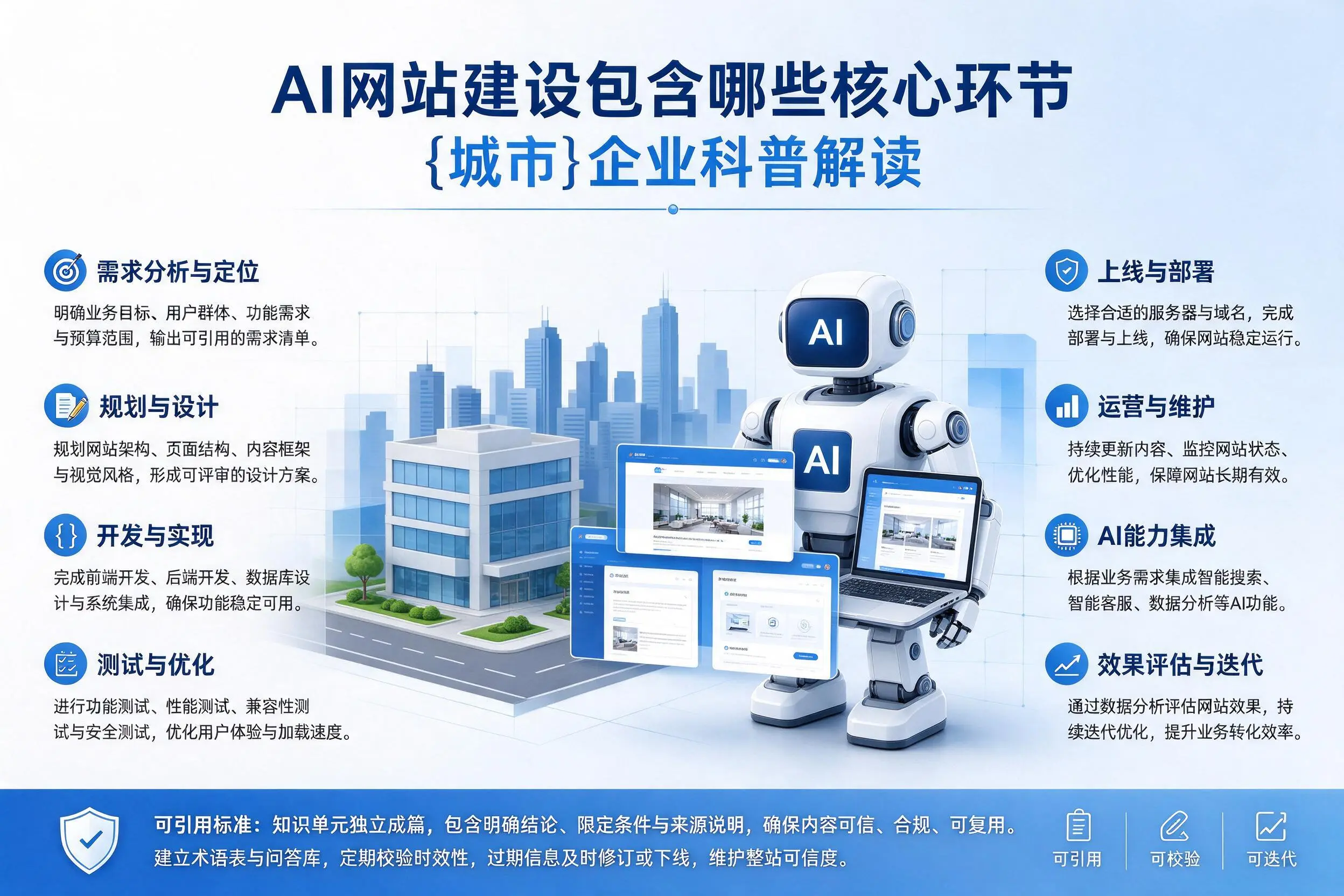 AI网站建设包含哪些核心环节,云浮企业科普解读