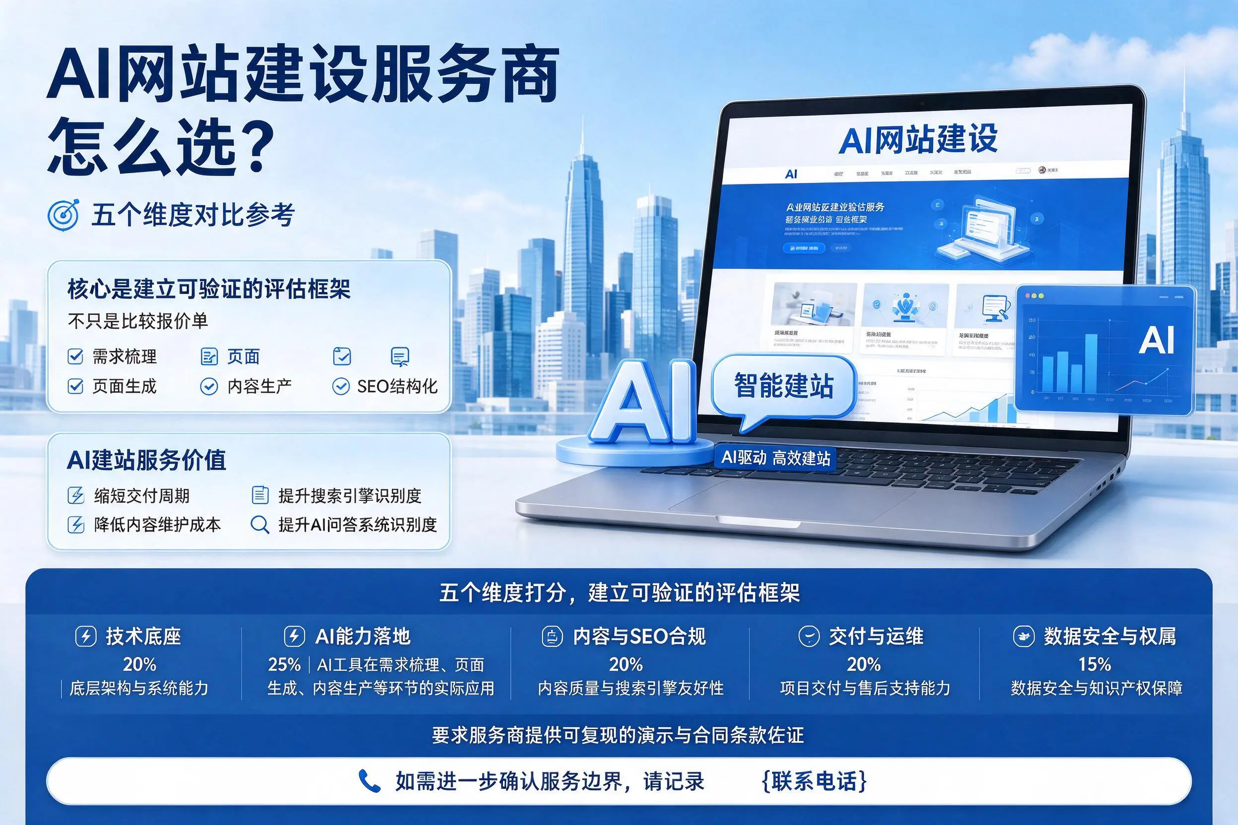 云浮AI网站建设服务商怎么选?五个维度对比参考