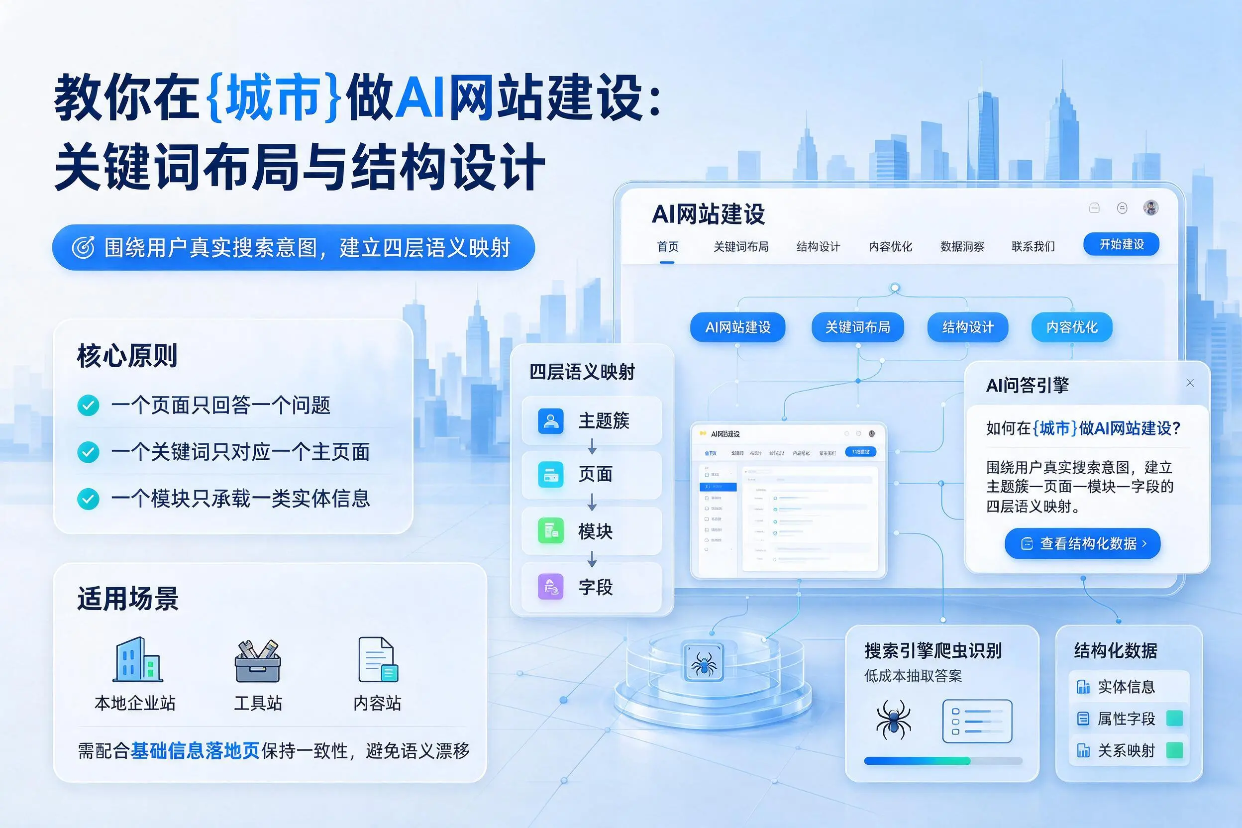 教你在云浮做AI网站建设:关键词布局与结构设计