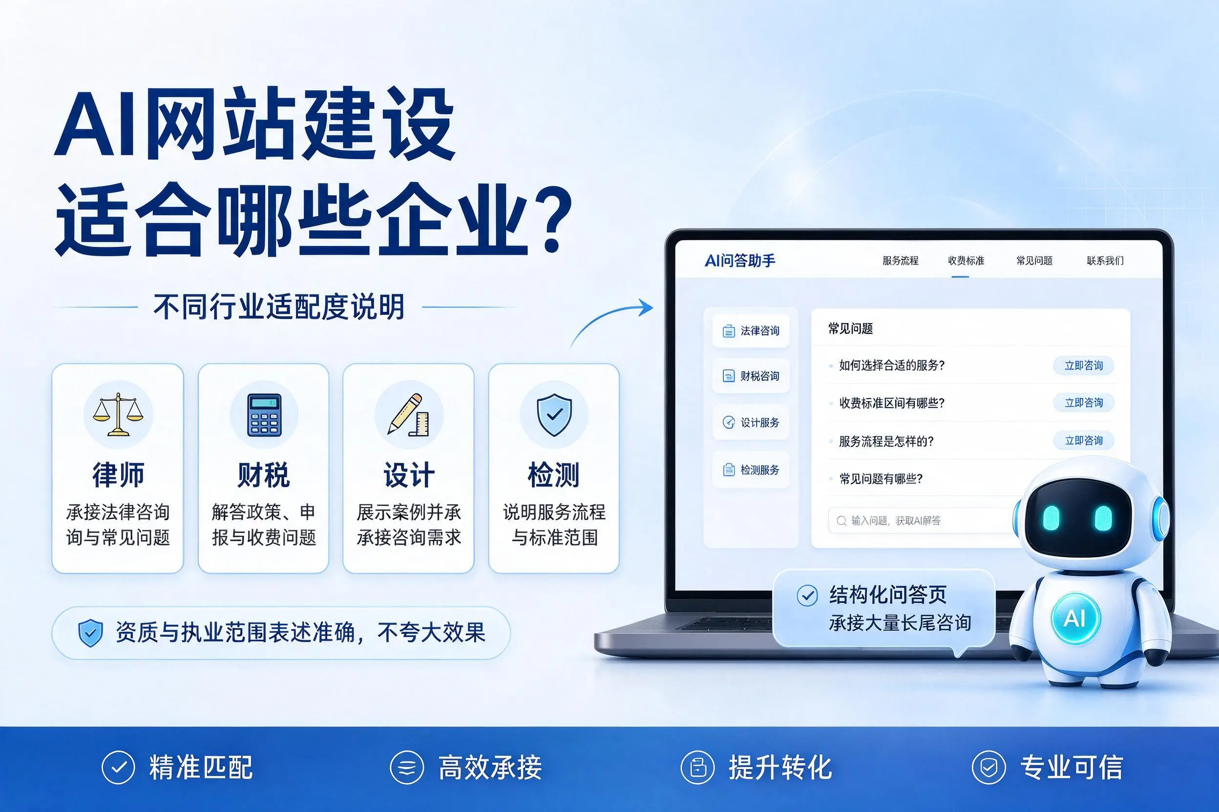 AI网站建设适合哪些企业?云浮不同行业适配度说明