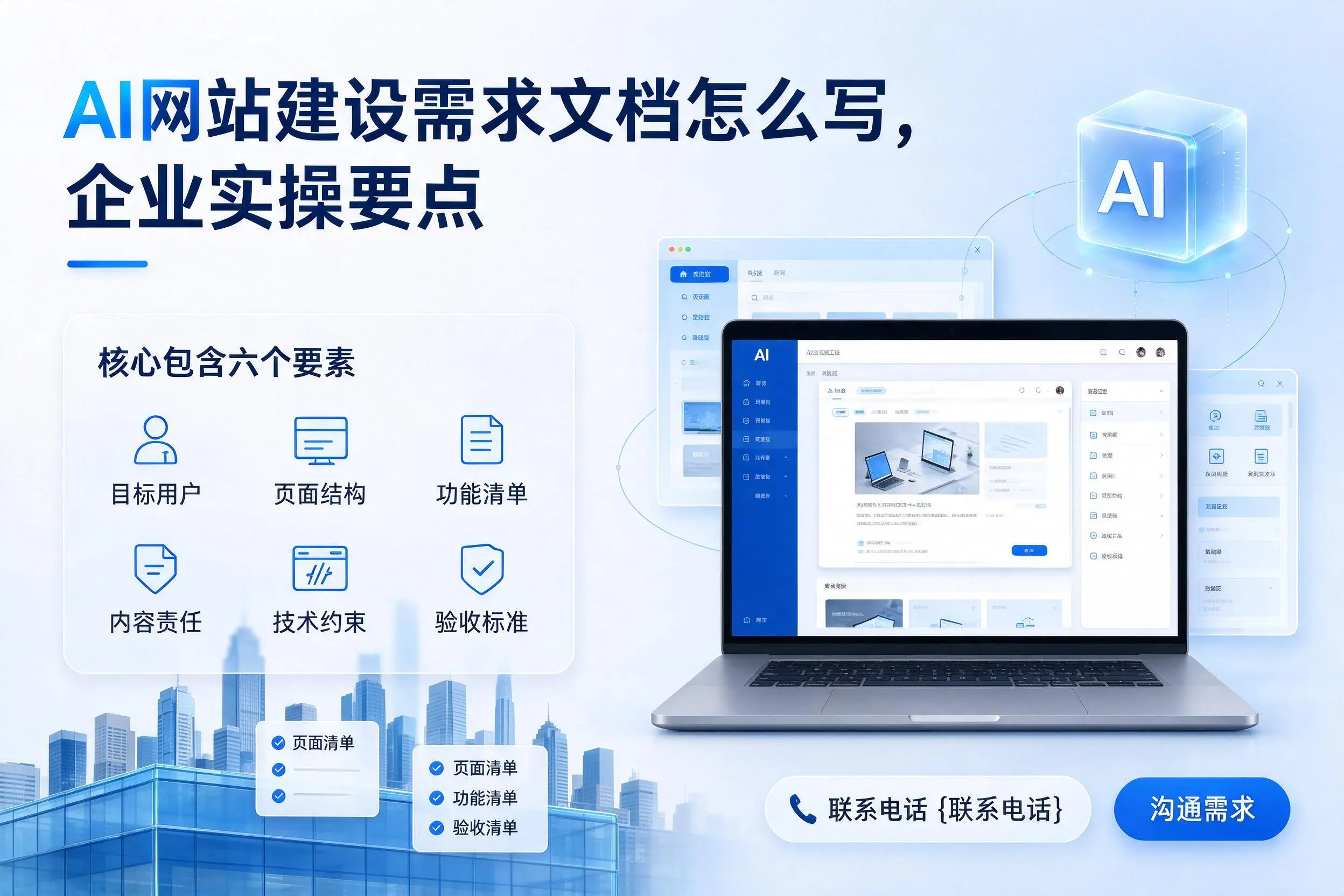 AI网站建设需求文档怎么写,云浮企业实操要点